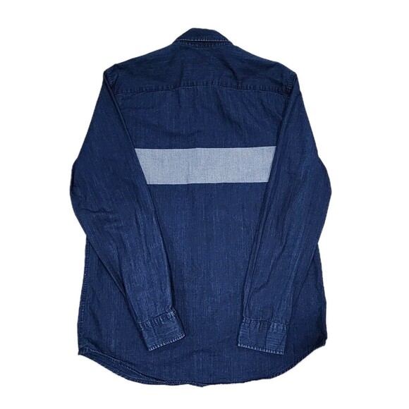 AEO Men’s Premium Indigo Classic Fit Denim Shirt Large - Picture 2 of 7